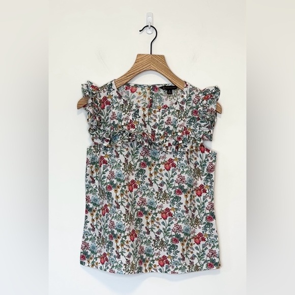 Brooks Brothers garden print ruffle tank , sz : 6 - Picture 5 of 11